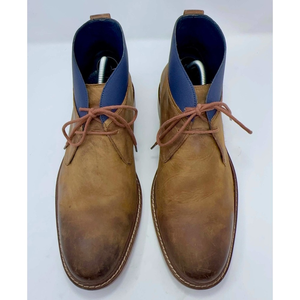 Cole Haan Colton Chukka Boots Mens 10.5M Brown Leather Blue Collar C11771 Office - Picture 6 of 12